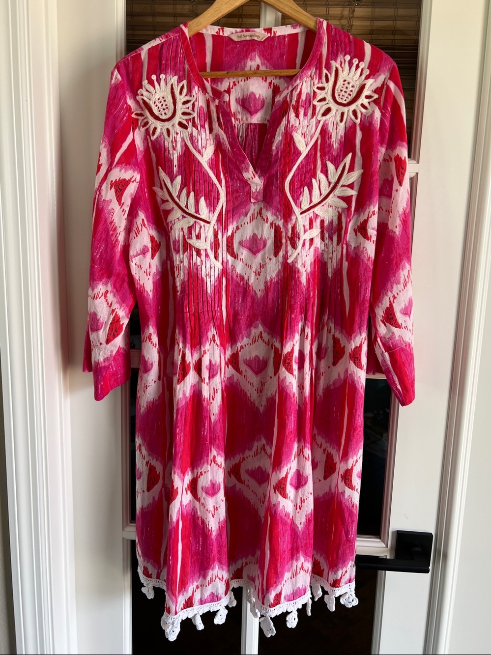 Soft Surroundings Beaded/Embroidered Boho Caftan 2X